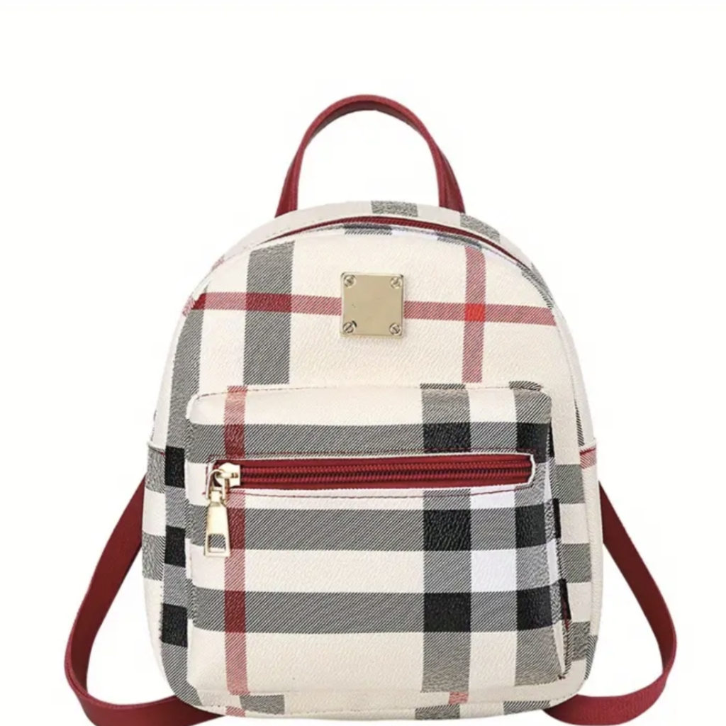 Mini Plaid Backpack